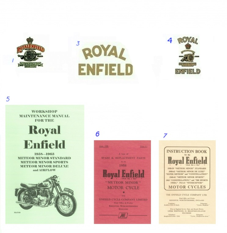 1961-1962 Royal Enfield Meteor Minor De Luxe & Sports parts book 1066 